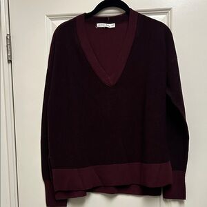 rag & bone Deep Burgundy V-Neck Sweater